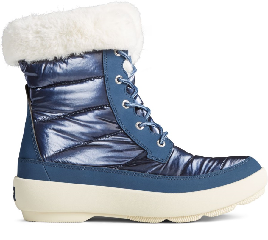 Bota De Nailon Con Brillo Bearing Plushwave Azul Marino Sperry