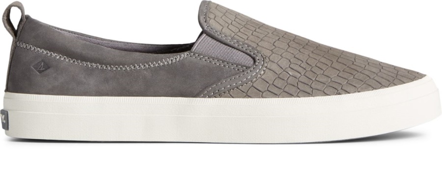 Crest Twin Gore Plushwave Piel De Serpiente Sin Cordones En La Zapatilla De Deporte Gris Sperry