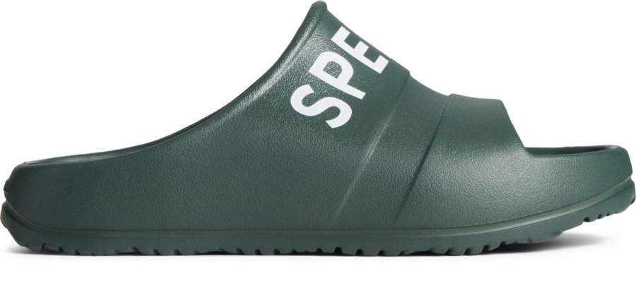 Sandalias Float Slide Logo Verde Sperry