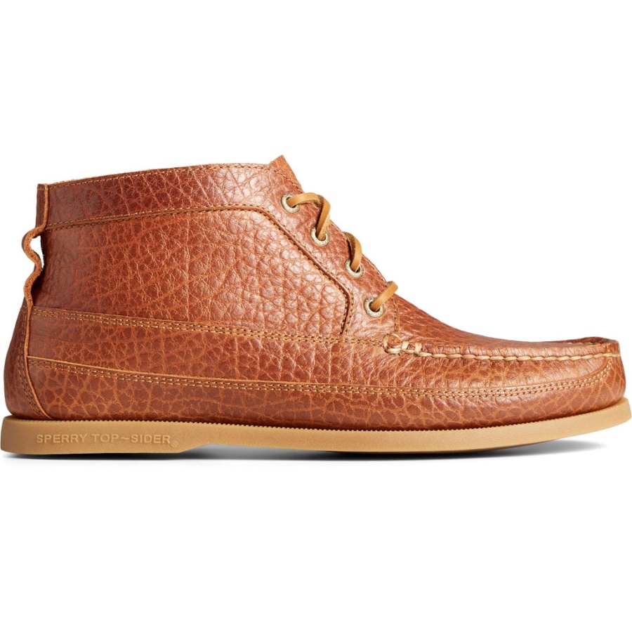 Botas Chukka De Barco Auténticas Y Originales Para Hombre Marrón Tostado Sperry