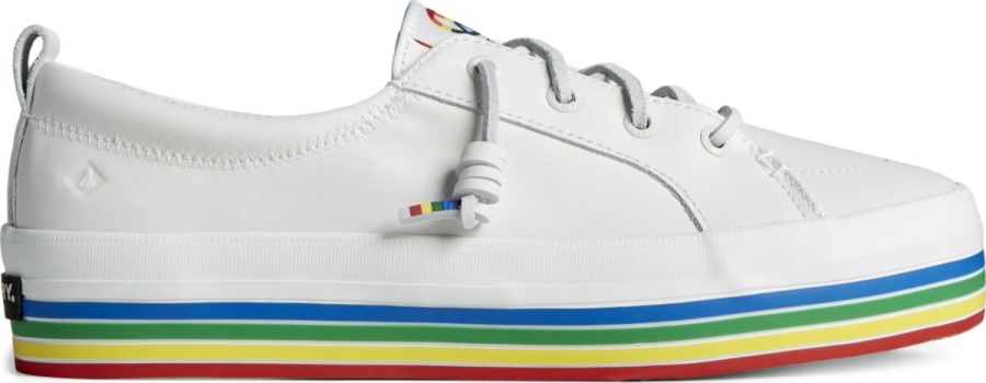 Sperry Crest Vibe Plataforma Orgullo Zapatilla De Deporte Blanco