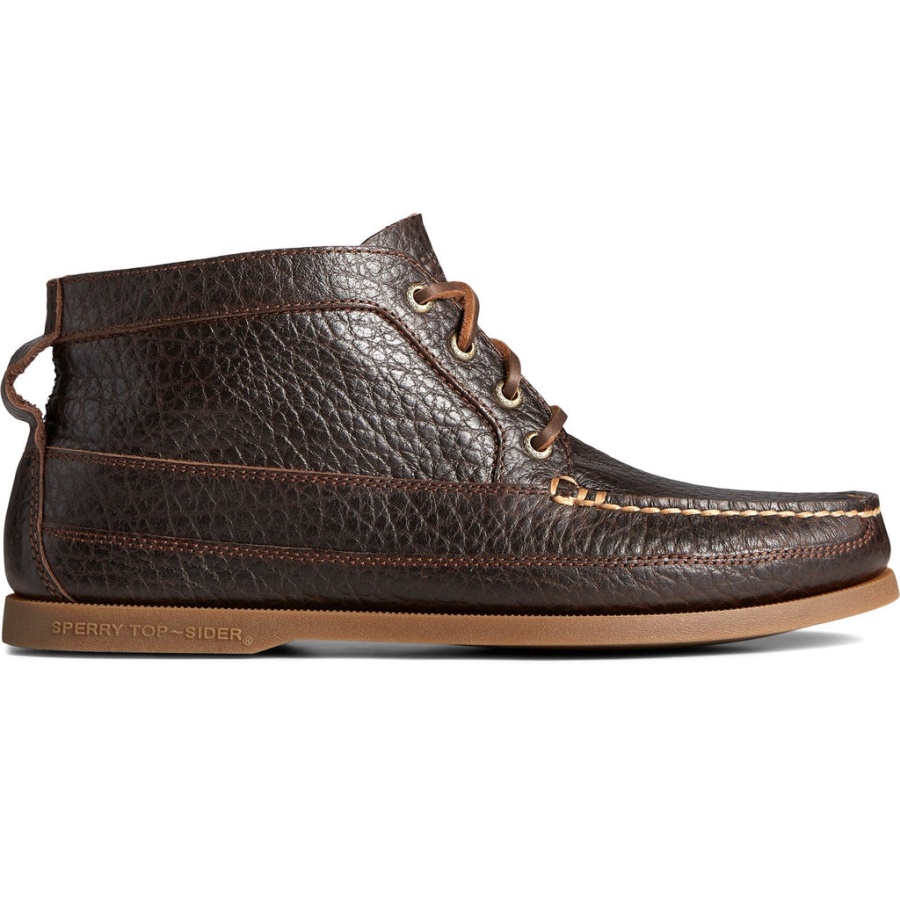 Sperry Hombre Original Auténtico Barco Chukka Caído Botas Marrones