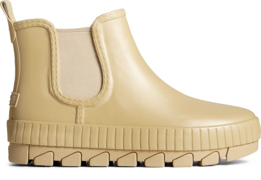 Bota De Lluvia De Goma Perlada Chelsea Sperry Torrent Caqui