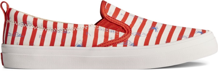 Sperry X Mandíbulas Crest Twin Gore Stripe Zapatillas Sin Cordones Sperry Rojo